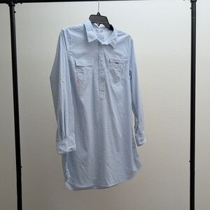 Light Blue Striped Men’s Collar Shirt